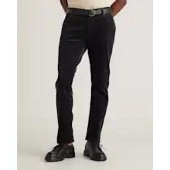 Quince Mens Black Corduroy Classic Versatile Jeans Size 32X32 Comfort Casual - Picture 1 of 9